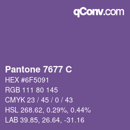 カラーコード: Pantone 7677 C | qconv.com