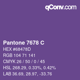 カラーコード: Pantone 7678 C | qconv.com