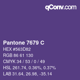 Farbcode: Pantone 7679 C | qconv.com