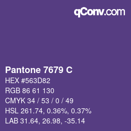 Código de color: Pantone 7679 C | qconv.com