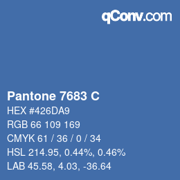 カラーコード: Pantone 7683 C | qconv.com