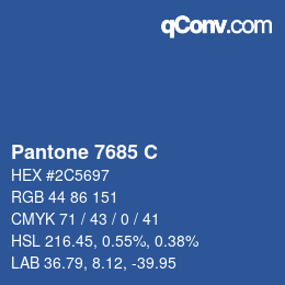 Farbcode: Pantone 7685 C | qconv.com