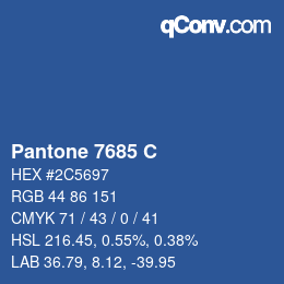 Farbcode: Pantone 7685 C | qconv.com