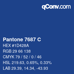 カラーコード: Pantone 7687 C | qconv.com