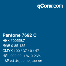 カラーコード: Pantone 7692 C | qconv.com