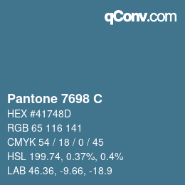 Color code: Pantone 7698 C | qconv.com