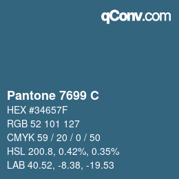 颜色代码: Pantone 7699 C | qconv.com