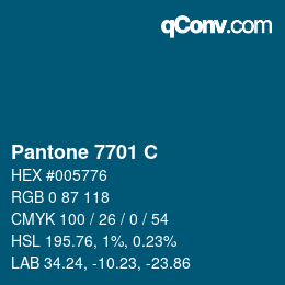Color code: Pantone 7701 C | qconv.com