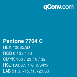 颜色代码: Pantone 7704 C | qconv.com