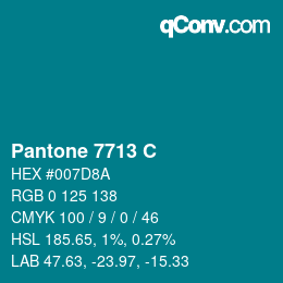 カラーコード: Pantone 7713 C | qconv.com