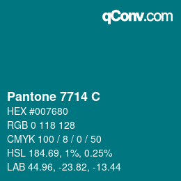 カラーコード: Pantone 7714 C | qconv.com