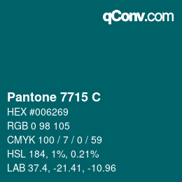 カラーコード: Pantone 7715 C | qconv.com