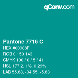 Code couleur: Pantone 7716 C | qconv.com