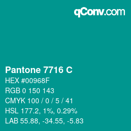 カラーコード: Pantone 7716 C | qconv.com