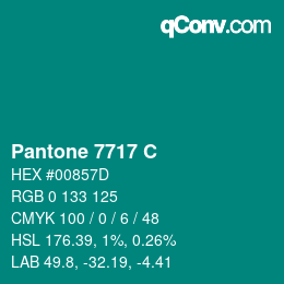 颜色代码: Pantone 7717 C | qconv.com
