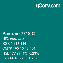 カラーコード: Pantone 7718 C | qconv.com