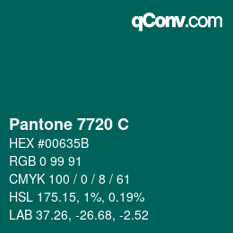 Color code: Pantone 7720 C | qconv.com