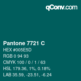 Código de color: Pantone 7721 C | qconv.com