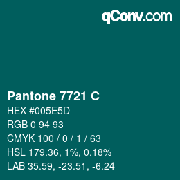 カラーコード: Pantone 7721 C | qconv.com