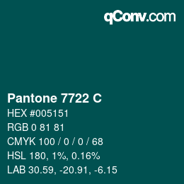Farbcode: Pantone 7722 C | qconv.com