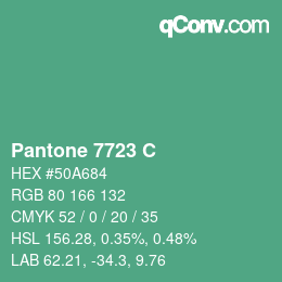 Code couleur: Pantone 7723 C | qconv.com