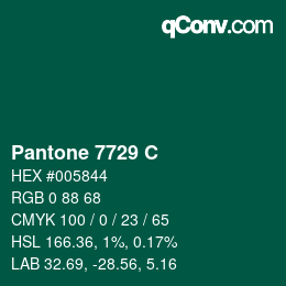 カラーコード: Pantone 7729 C | qconv.com