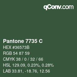 Code couleur: Pantone 7735 C | qconv.com