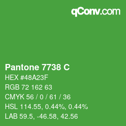 Color code: Pantone 7738 C | qconv.com