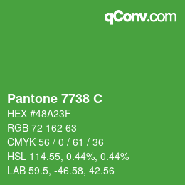 カラーコード: Pantone 7738 C | qconv.com