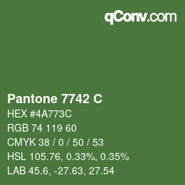 Farbcode: Pantone 7742 C | qconv.com