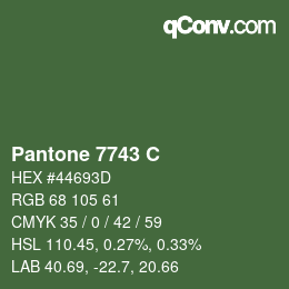 カラーコード: Pantone 7743 C | qconv.com