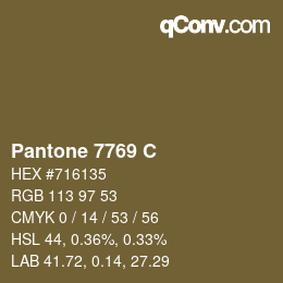 カラーコード: Pantone 7769 C | qconv.com