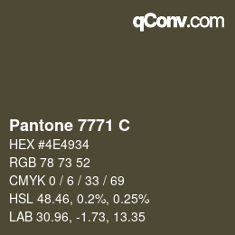 Código de color: Pantone 7771 C | qconv.com