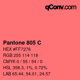 Código de color: Pantone 805 C | qconv.com