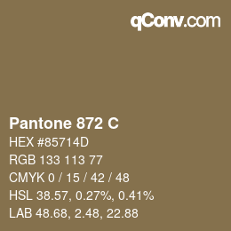 Color code: Pantone 872 C | qconv.com