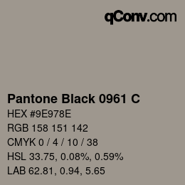 Code couleur: Pantone Black 0961 C | qconv.com