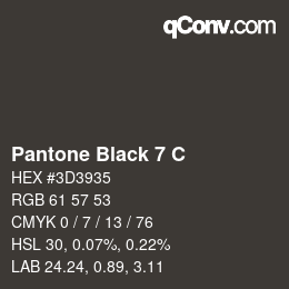 Color code: Pantone Black 7 C | qconv.com