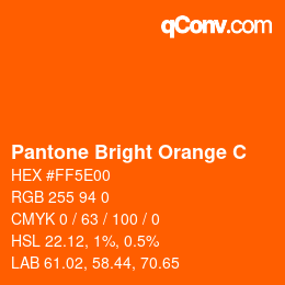 Color code: Pantone Bright Orange C | qconv.com