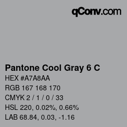 Code couleur: Pantone Cool Gray 6 C | qconv.com