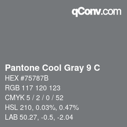 Código de color: Pantone Cool Gray 9 C | qconv.com
