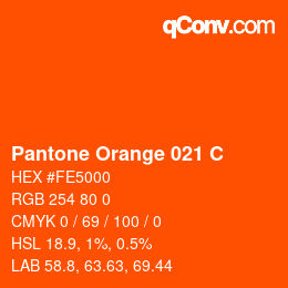 Color code: Pantone Orange 021 C | qconv.com