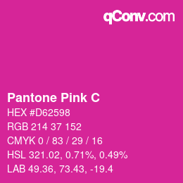 Farbcode: Pantone Pink C | qconv.com