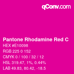 Color code: Pantone Rhodamine Red C | qconv.com