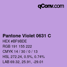 Color code: Pantone Violet 0631 C | qconv.com