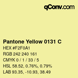Farbcode: Pantone Yellow 0131 C | qconv.com
