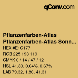 カラーコード: Pflanzenfarben-Atlas - Pflanzenfarben-Atlas Sonnenblumengelb C/2-4-1 | qconv.com