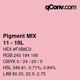 カラーコード: Pigment MIX - 11 - 10L | qconv.com