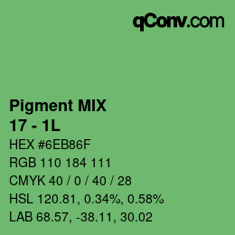 カラーコード: Pigment MIX - 17 - 1L | qconv.com