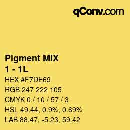 カラーコード: Pigment MIX - 1 - 1L | qconv.com