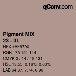 カラーコード: Pigment MIX - 23 - 3L | qconv.com